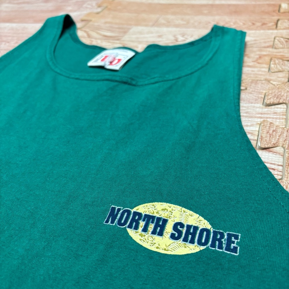 VTG Wilson North Shore Hawaii Surfing Tank Top Large Green Sleeveless Shirt RARE - Picture 9 of 15